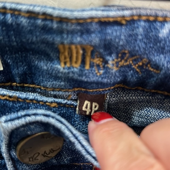 Kut from the Kloth Jeans Lauren Blue Ankle Cropped Straight Crop Stretchy Slim - Picture 4 of 11